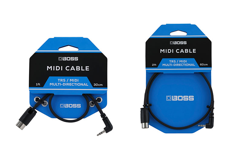 BOSS／MIDI Cable】ペダルの接続に最適な省スペース設計のMIDIケーブル