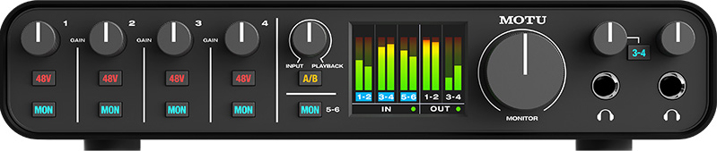 MOTU／M6】モニターA/B切替スイッチを備えた4イン／6アウト対応 USB-C
